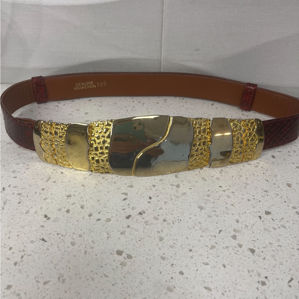 Genuine snake skin belt‎
